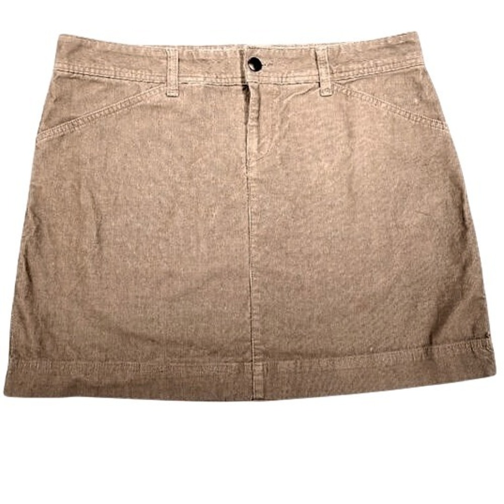 Mountain Hardwear Corduroy Skirt Womens 10‎ Khaki Casual Mini Country Farm Boho